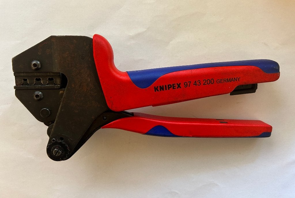 Knipex MC4 Krimptang met 2 inzetstukken, positioneerhulp et, Verzenden, Gebruikt, Overige typen, Knipex