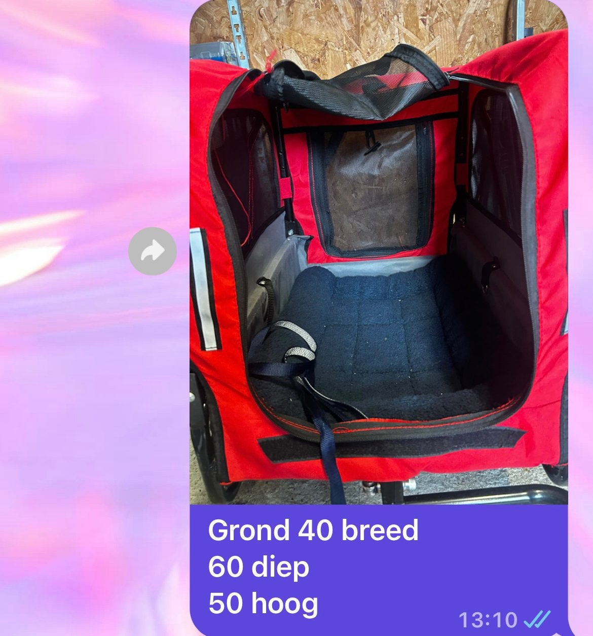 Fiets/hond kar, Ophalen, Gebruikt