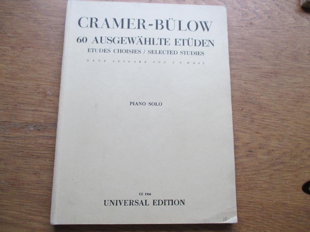 CRAMER-BÜLOW - 60 AUSGEWÄHLTE ETÜDEN - PIANO, Muziek en Instrumenten, Bladmuziek, Gebruikt, Klassiek, Ophalen of Verzenden, Artiest of Componist