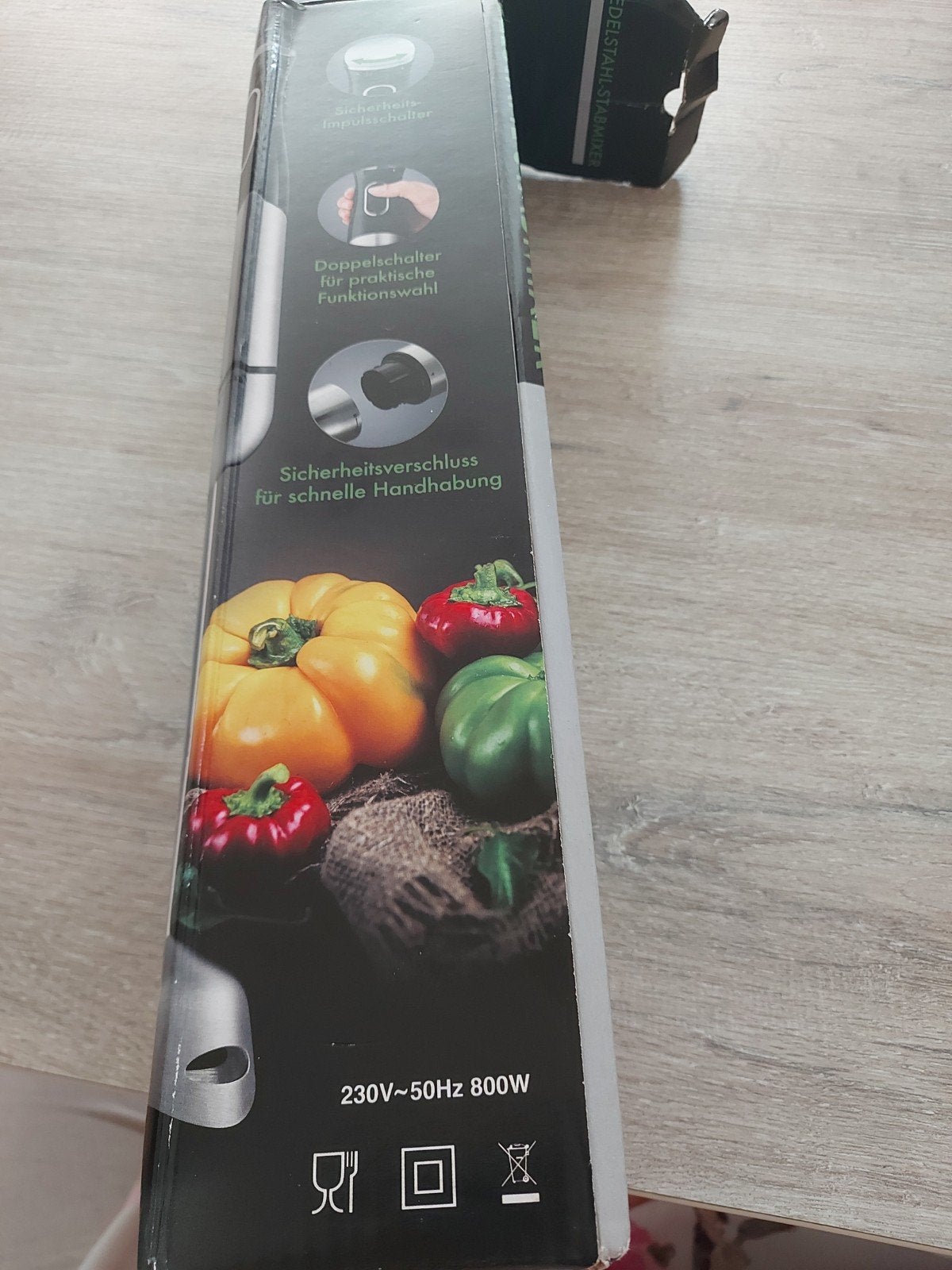 Nieuwe Roestvrijstalen Staafmixer - 800W, Ophalen, Zo goed als nieuw, 2 snelheden