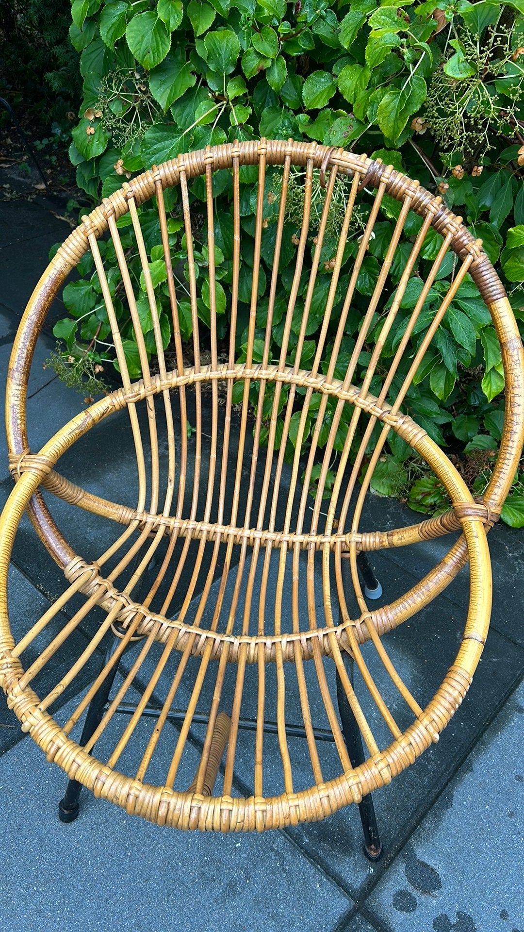Vintage stoeltje, Tuin en Terras, Tuinstoelen, Ophalen, Gebruikt, Rotan