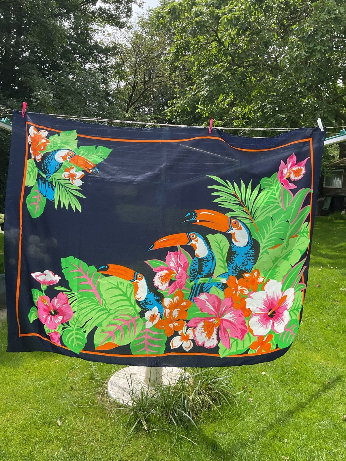Paero Omslagdoek met Tropische Toekan Print, Ophalen of Verzenden, Zo goed als nieuw
