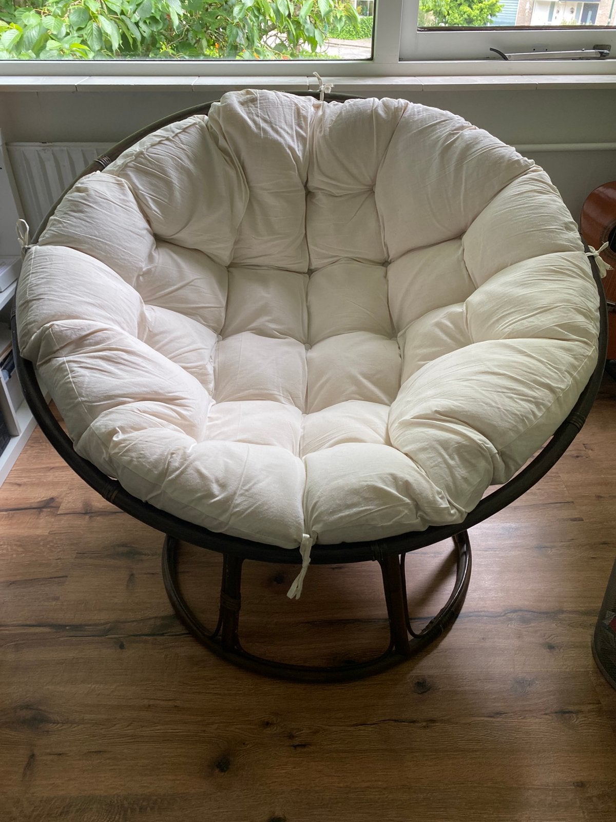 Papasan stoel / rieten kuipstoel, Huis en Inrichting, Ophalen, Gebruikt, Overige kleuren, Eén