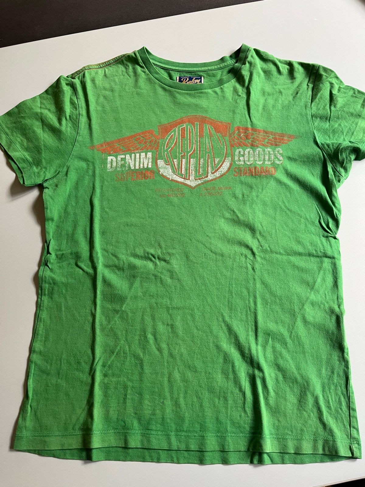 Replay T-shirt Groen Maat M, Ophalen of Verzenden, Gedragen, Maat 48/50 (M), Groen