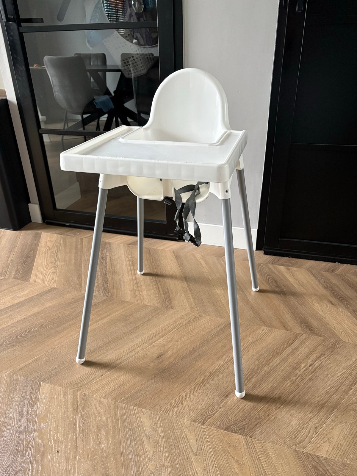 IKEA Antilop kinderstoel met eetblad en gordel, Ophalen, Gebruikt, Overige typen, Afneembaar eetblad