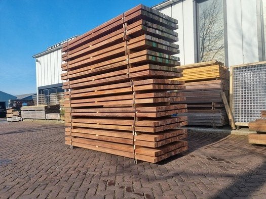 30 hardhouten palen 65x65 mm / 2.70 m lang - nr: HB21, Ophalen, Palen, Nieuw, Hardhout