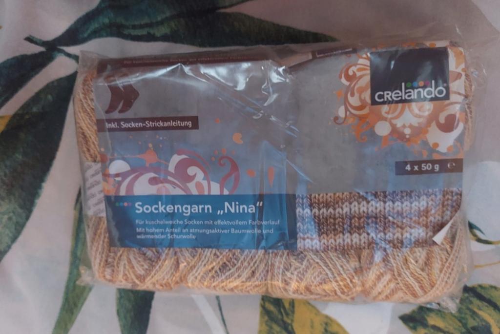 Pakket (4 bollen) sokkenwol bruin gemêleerd, Ophalen of Verzenden, Nieuw, Breien of Haken, Wol of Garen