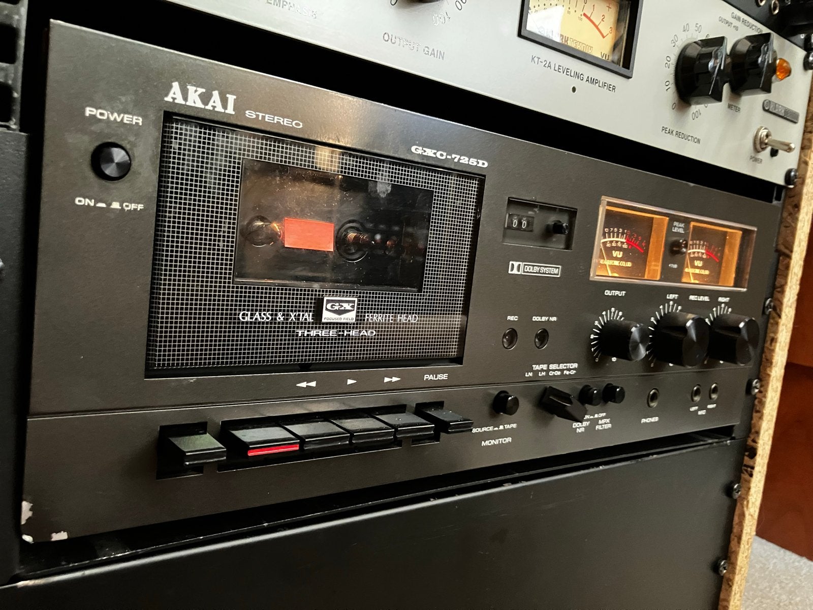 Akai GXC-725D Stereo Cassettedeck - Vintage Hifi, Ophalen of Verzenden, Enkel, Akai, Tiptoetsen