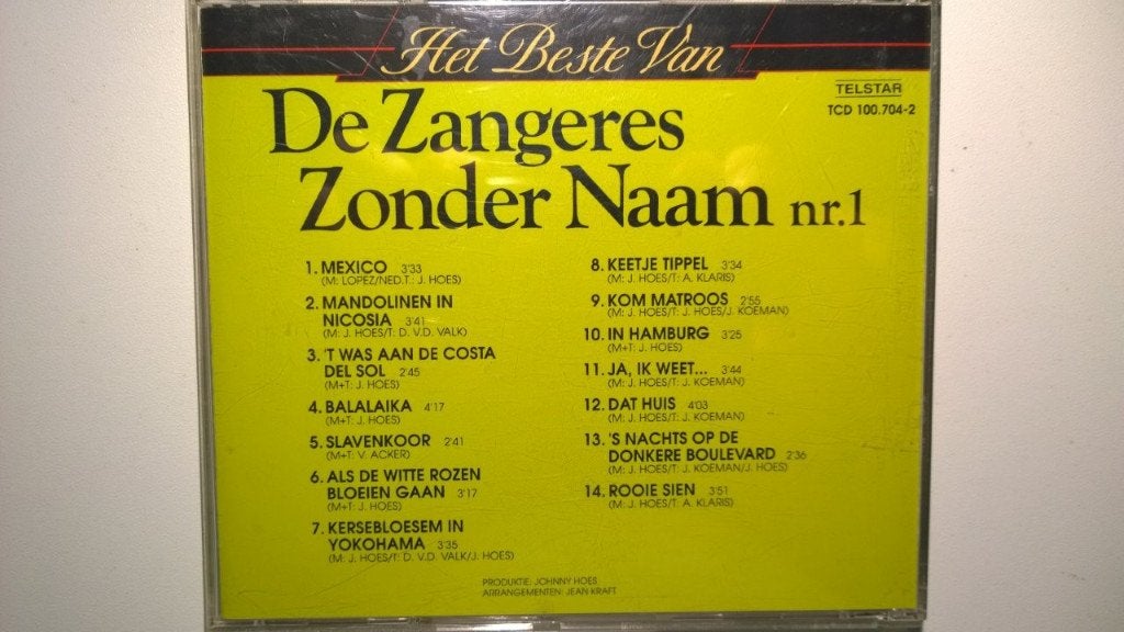 Zangeres Zonder Naam - Het Allerbeste Van Deel 1, Ophalen of Verzenden, Zo goed als nieuw, Levenslied of Smartlap, Album