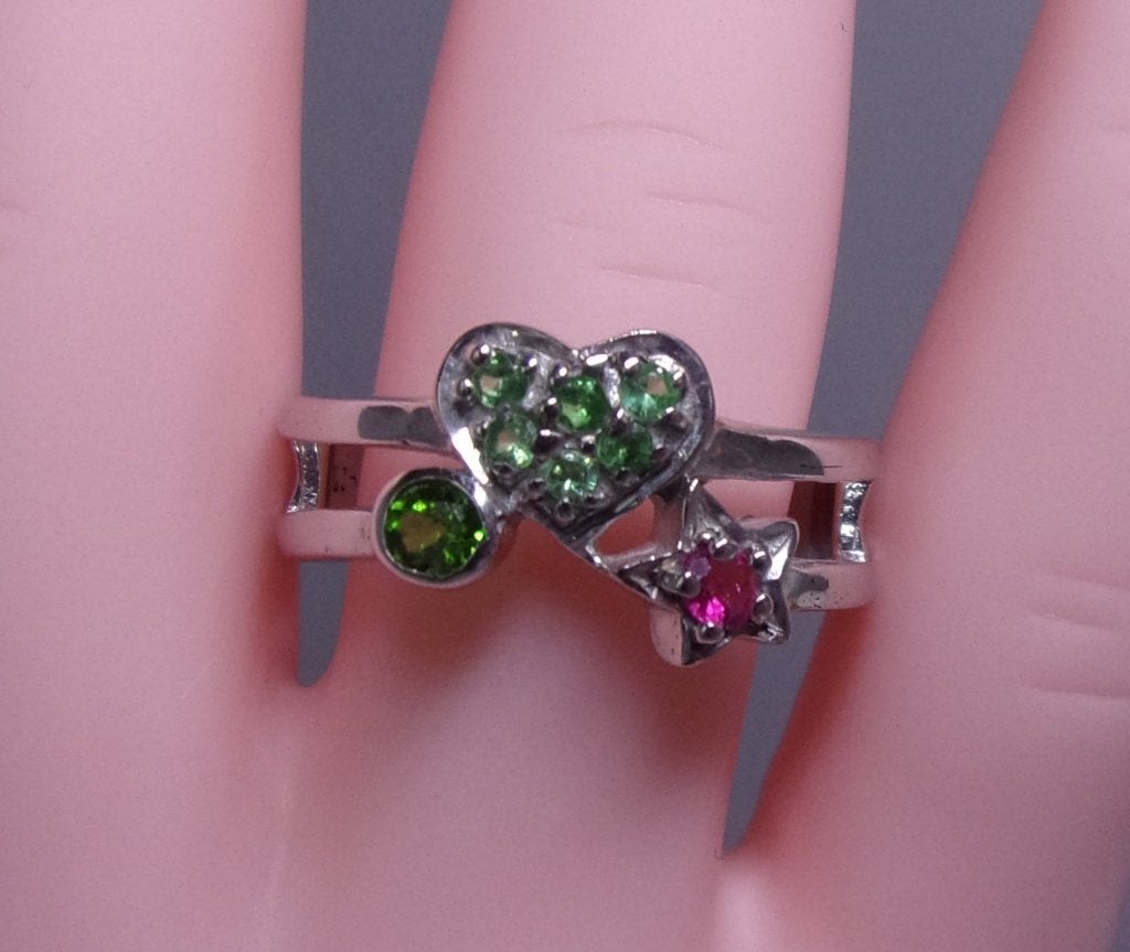 Nieuwe zilveren ring, Verzenden, Nieuw, 17 tot 18, Met edelsteen