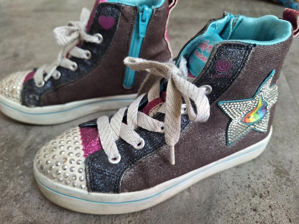 Mooie Twinkle-toes gympen vanSkechers maat 33! met lichtjes!, Gebruikt, Meisje, Schoenen, Skechers