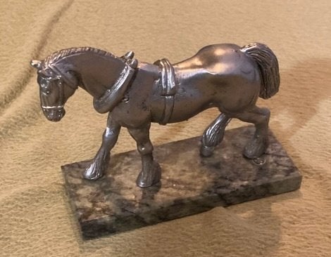 pewter (tin) paard, Ophalen of Verzenden