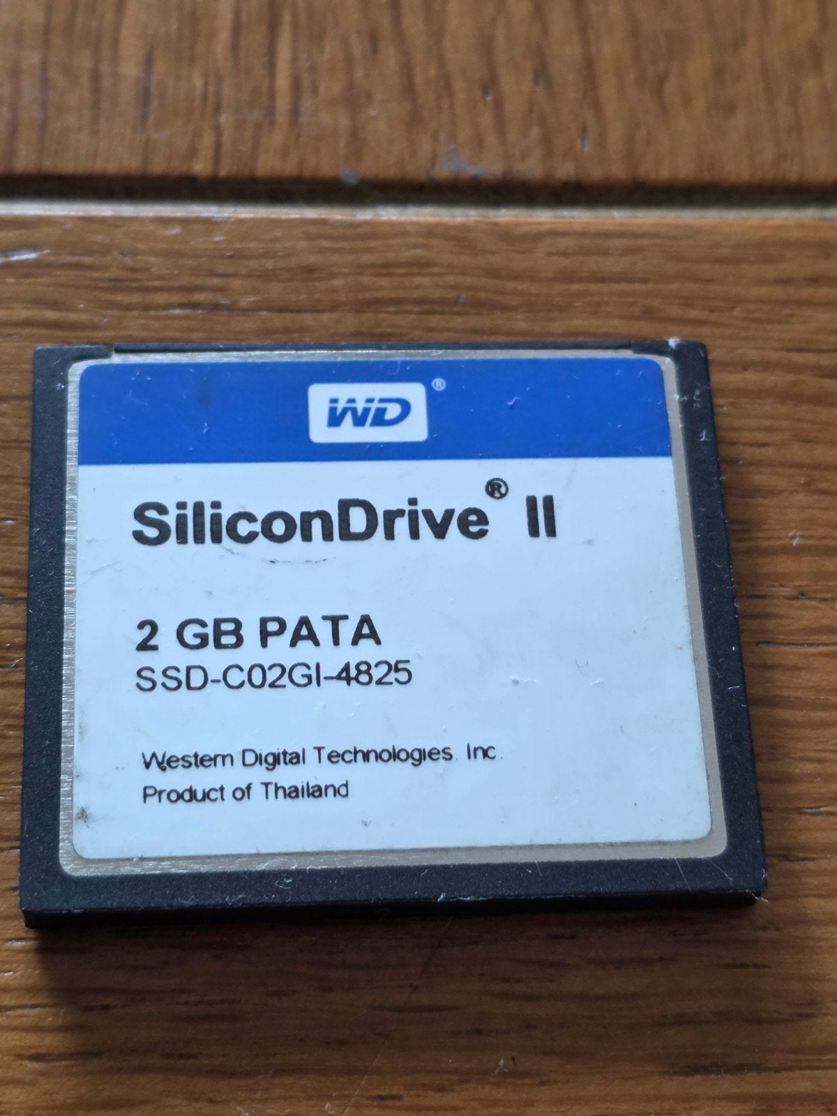 WD SiliconDrive II 2 GB PATA compact flash card, Audio, Tv en Foto, Fotografie | Geheugenkaarten, Ophalen of Verzenden, Gebruikt