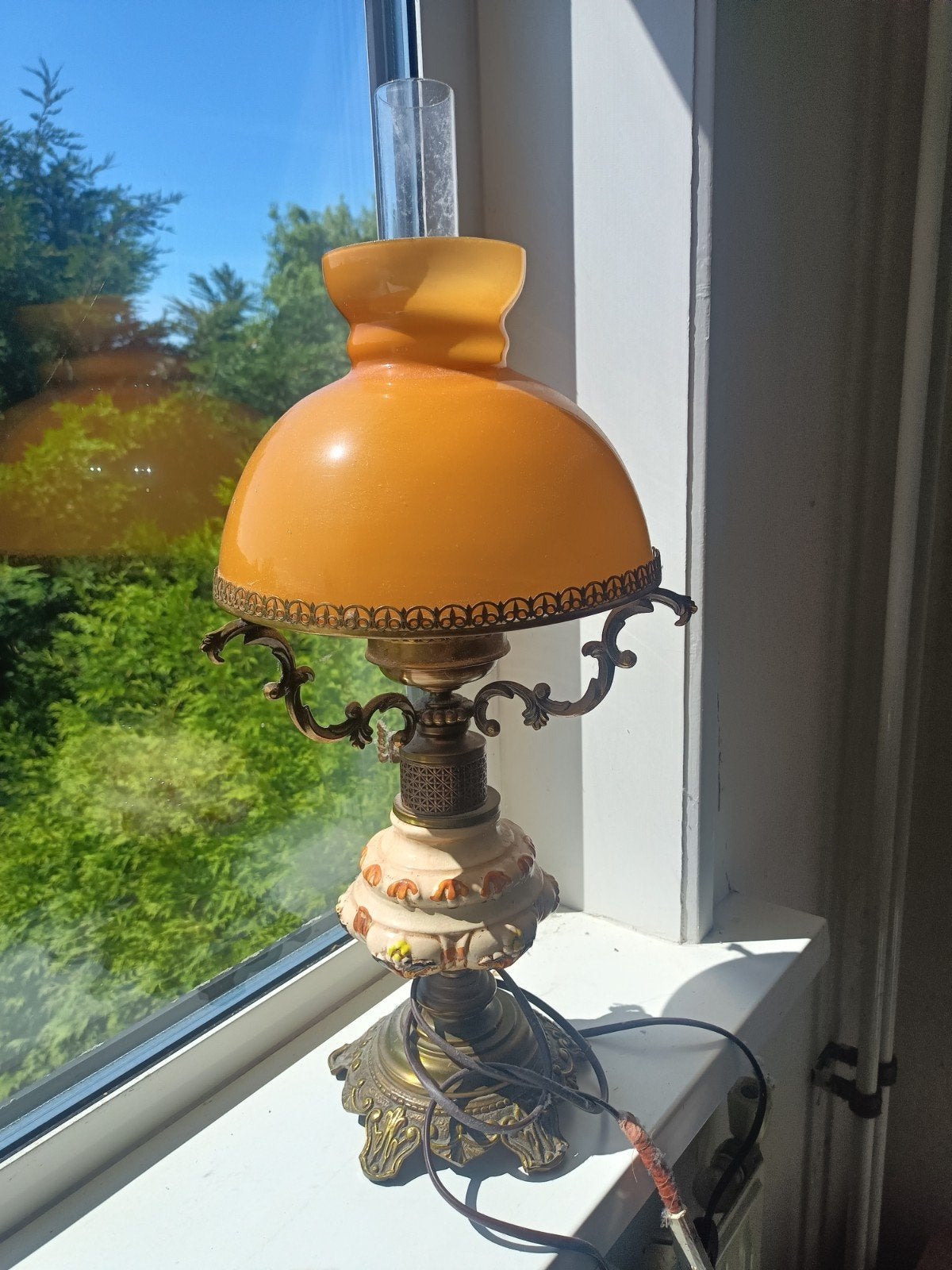 antieke lamp, Ophalen