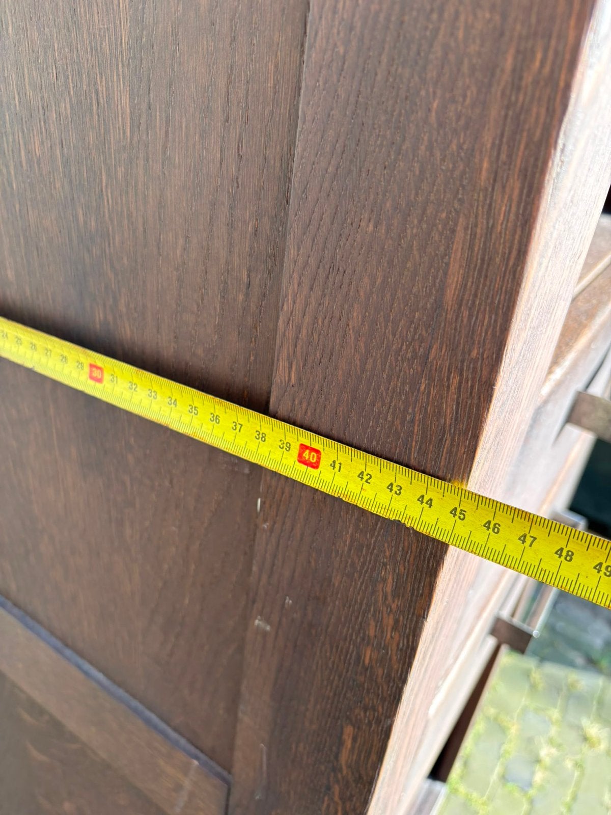 Massief houten laden kast met 2 lades en 2 open vakken, Ophalen, Gebruikt, 1 of 2 laden, 50 tot 100 cm