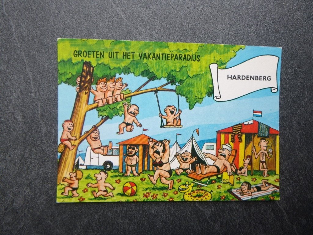 Hardenberg, vakantie paradijs  fantasie 1983, Ophalen of Verzenden, 1980 tot heden, Gelopen, Noord-Brabant