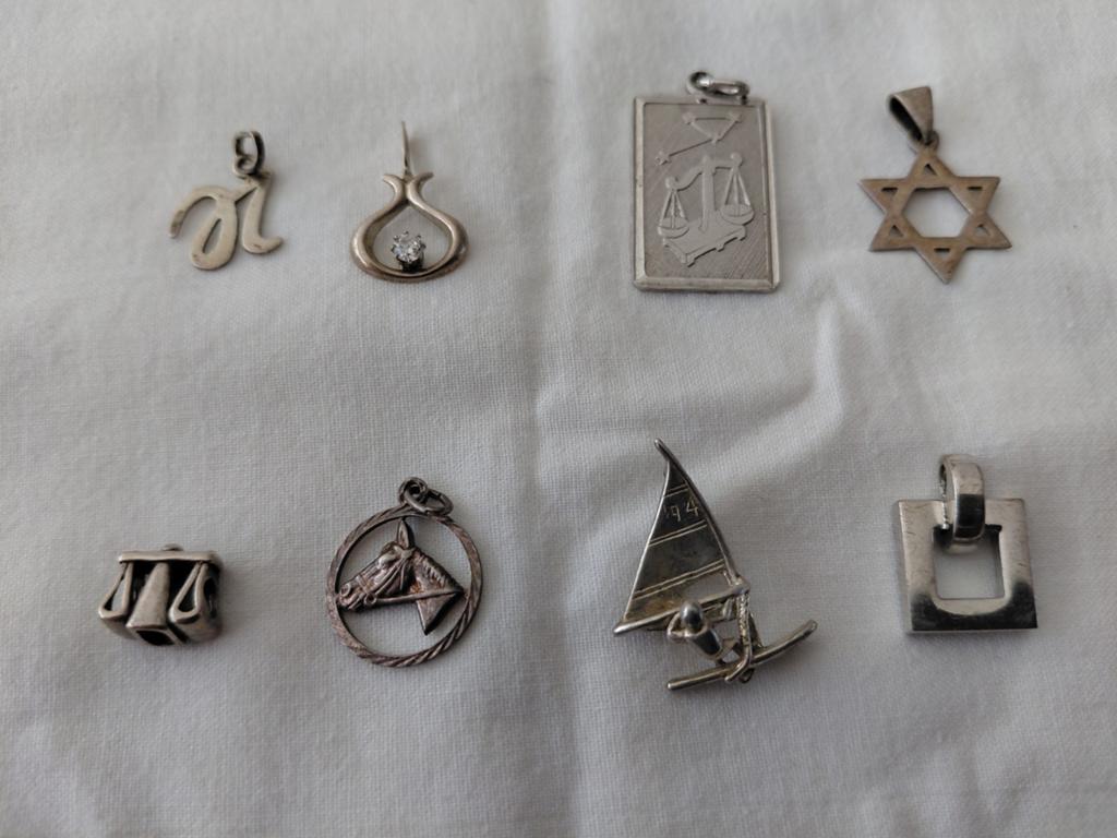 7X zilveren hangers, Antiek en Kunst, Ophalen of Verzenden, Zilver