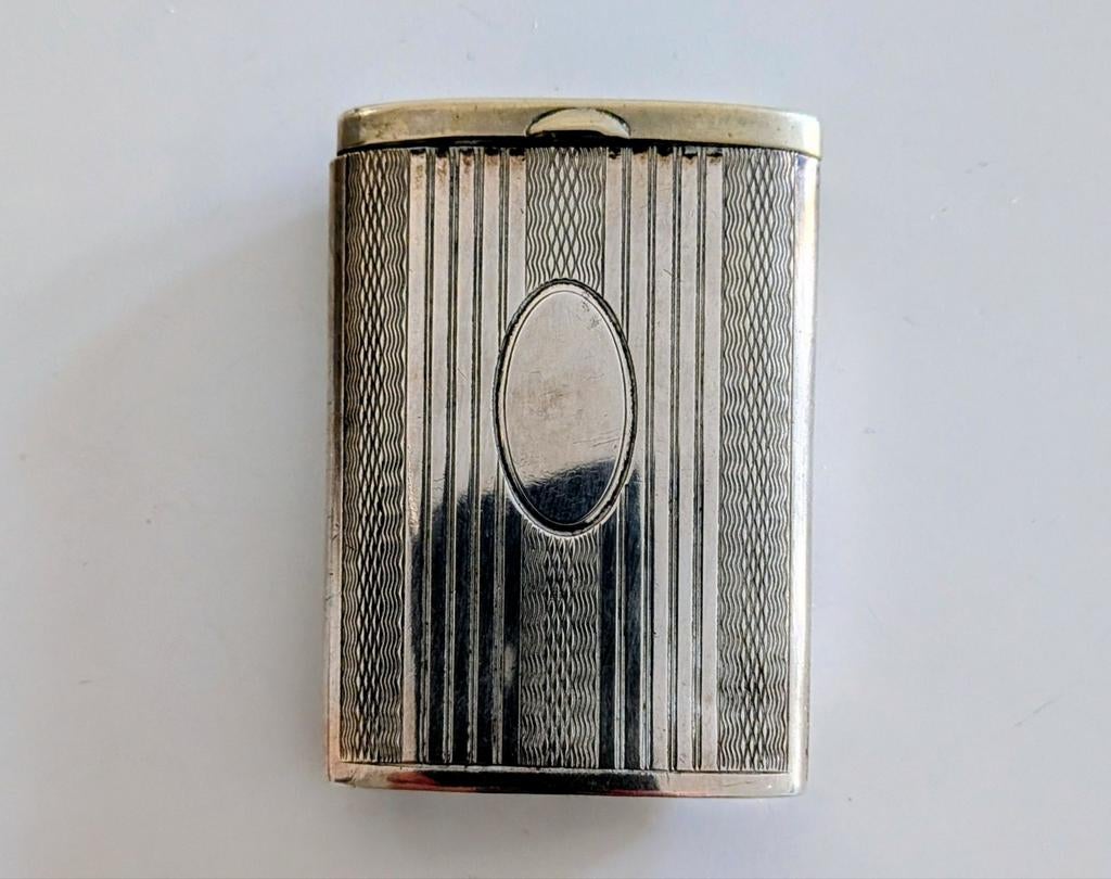 Antiek zilveren 935 lucifer doosje., Antiek en Kunst, Ophalen of Verzenden