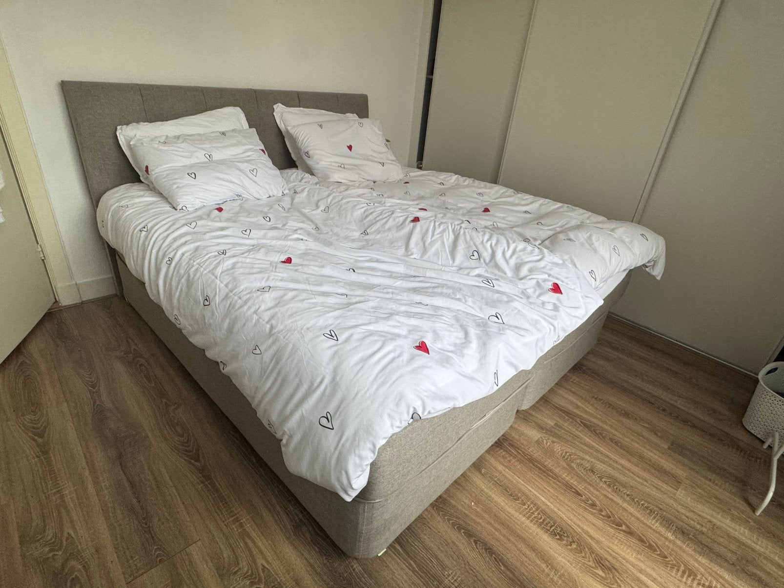 Gratis boxspring 1.80 x 2.00 m. Dit weekend afhalen!, Ophalen, Gebruikt, Tweepersoons, 180 cm