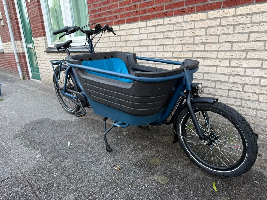 Winora F.U.B. Elektrische Bakfiets met Regentent en Hoes, Fietsen en Brommers, Fietsen | Bakfietsen, Gebruikt, Huif, 2 kinderen