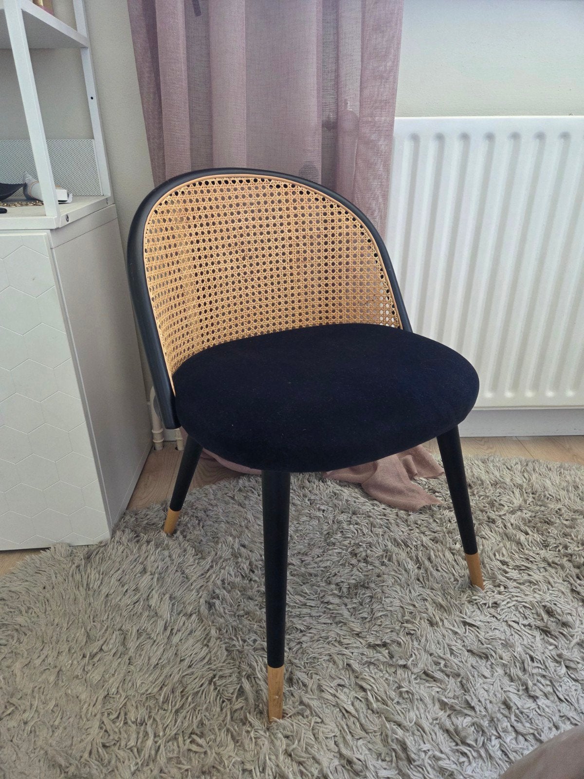 Rotan met velours stoel, Ophalen of Verzenden, Bruin, Eén