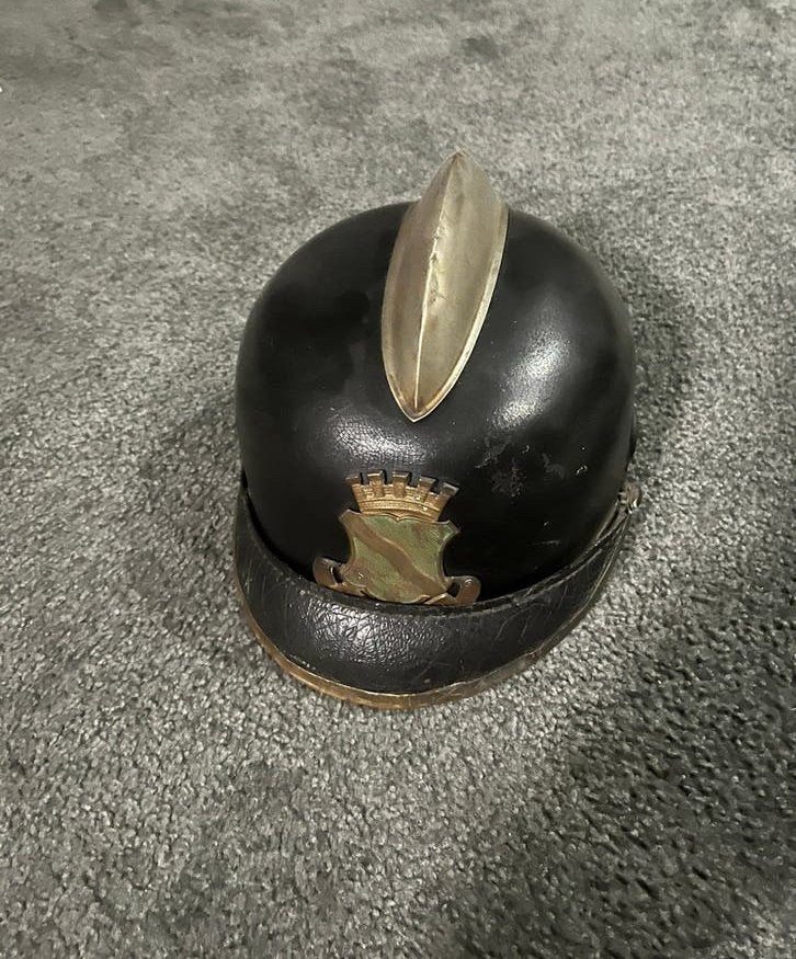 Wo1 era duitse brandweer helm, Verzamelen, Ophalen of Verzenden, Landmacht, Duitsland, Helm of Baret