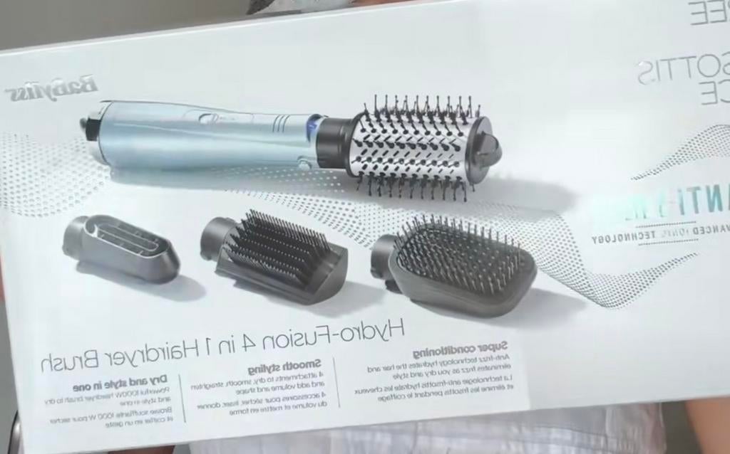 BaByliss Hydro-Fusion 4-in-1 Föhnborstel - Zo goed als nieuw, Ophalen, Nieuw, Haarverzorging