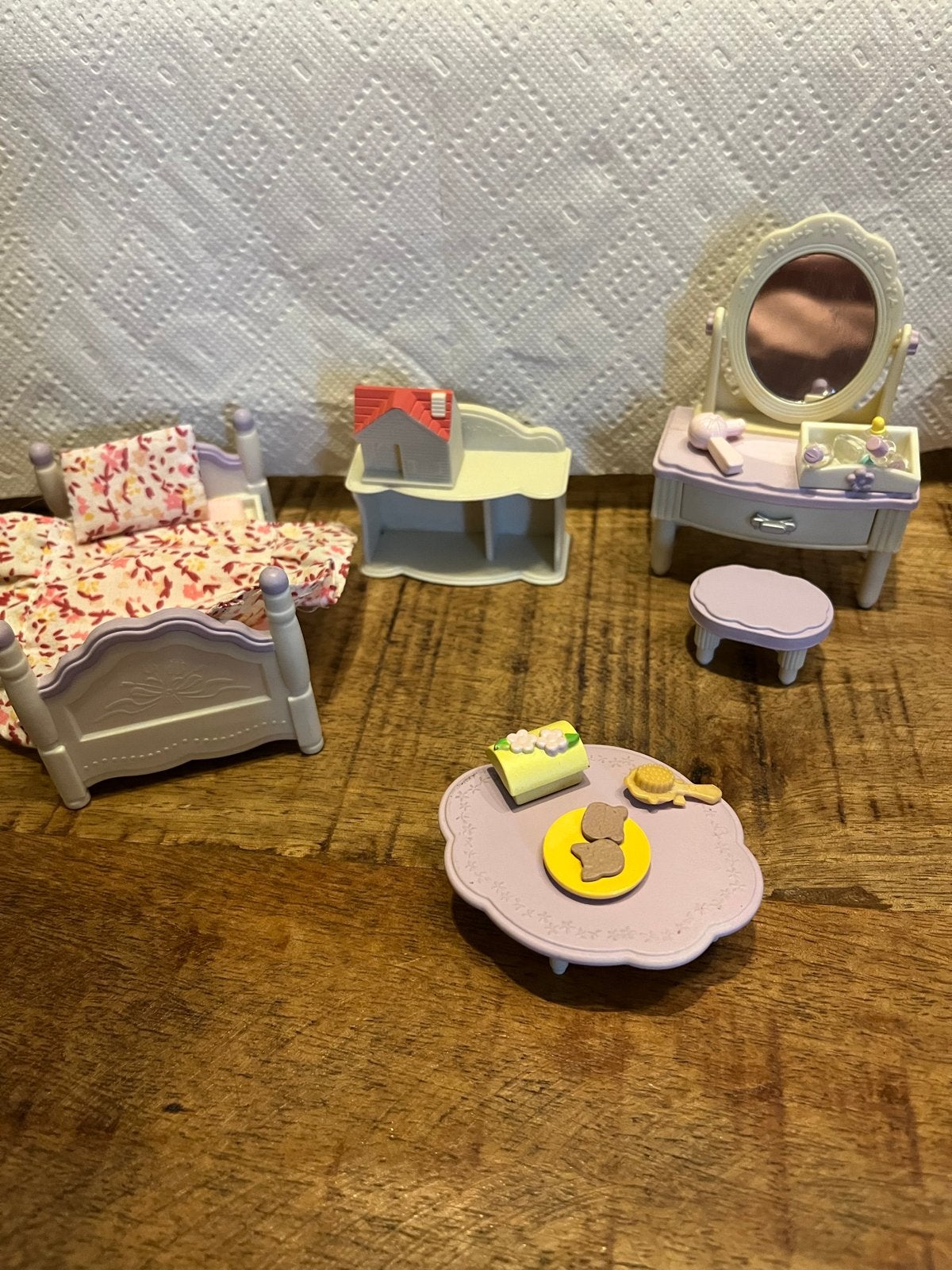 Sylvanian Families Slaapkamer en Kaptafel Set, Ophalen, Gebruikt