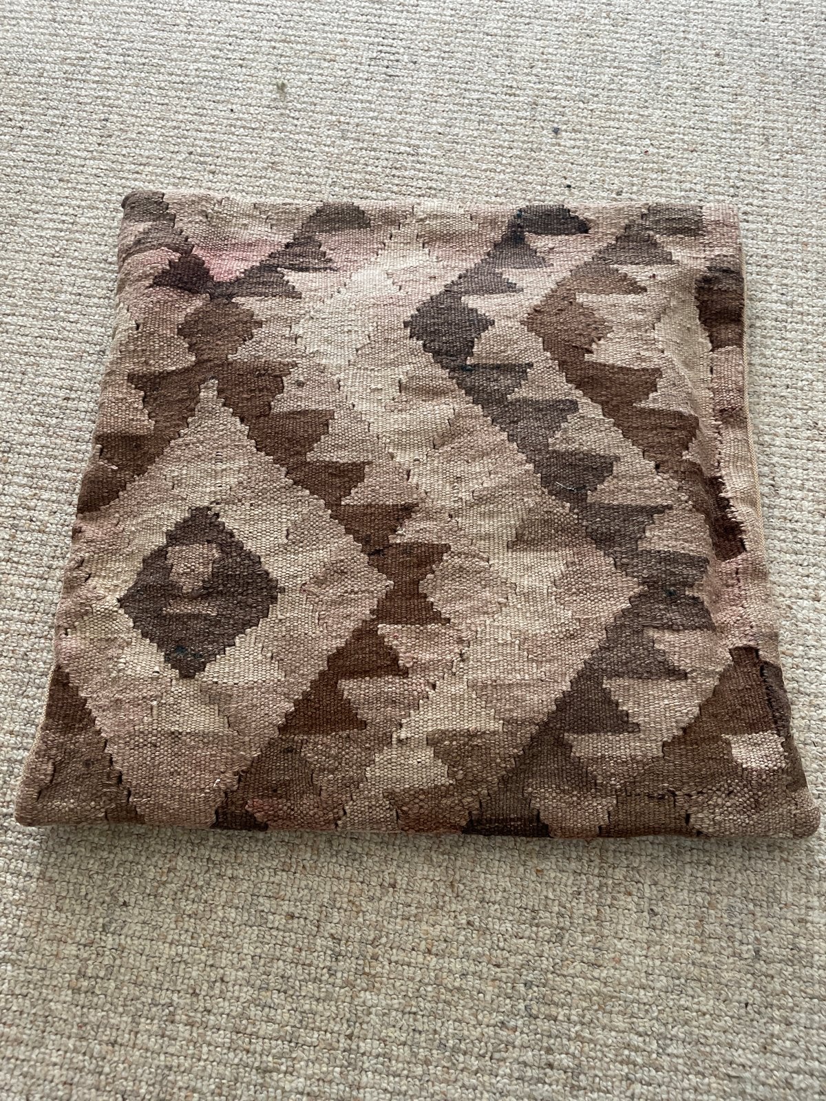 IKEA Kelim kussenhoes 50x50 cm - Bruin/Beige, Huis en Inrichting, Gebruikt, Meerkleurig, IKEA, Vierkant