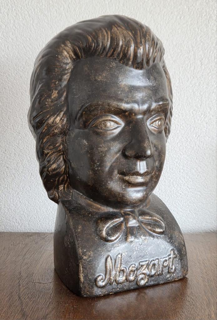 Terracotta buste Mozart, Ophalen of Verzenden