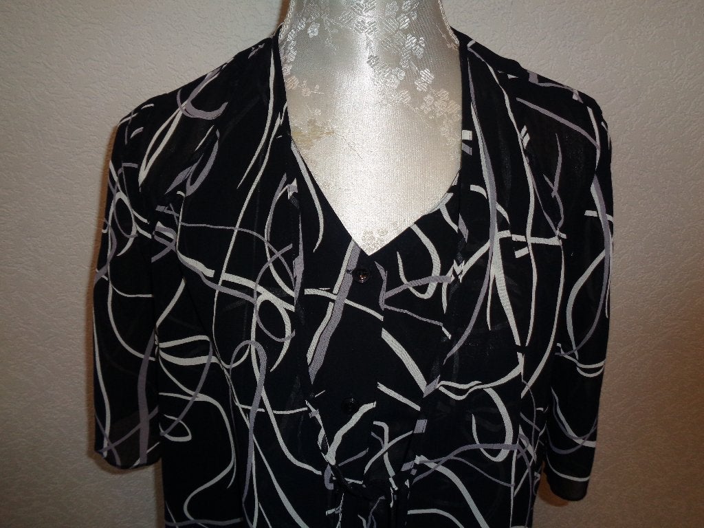 chalou maat 42 valt als 48 oksel tot oksel 60 cm-100% viscos, Zwart, Maat 46/48 (XL) of groter, Chalou, Ophalen of Verzenden