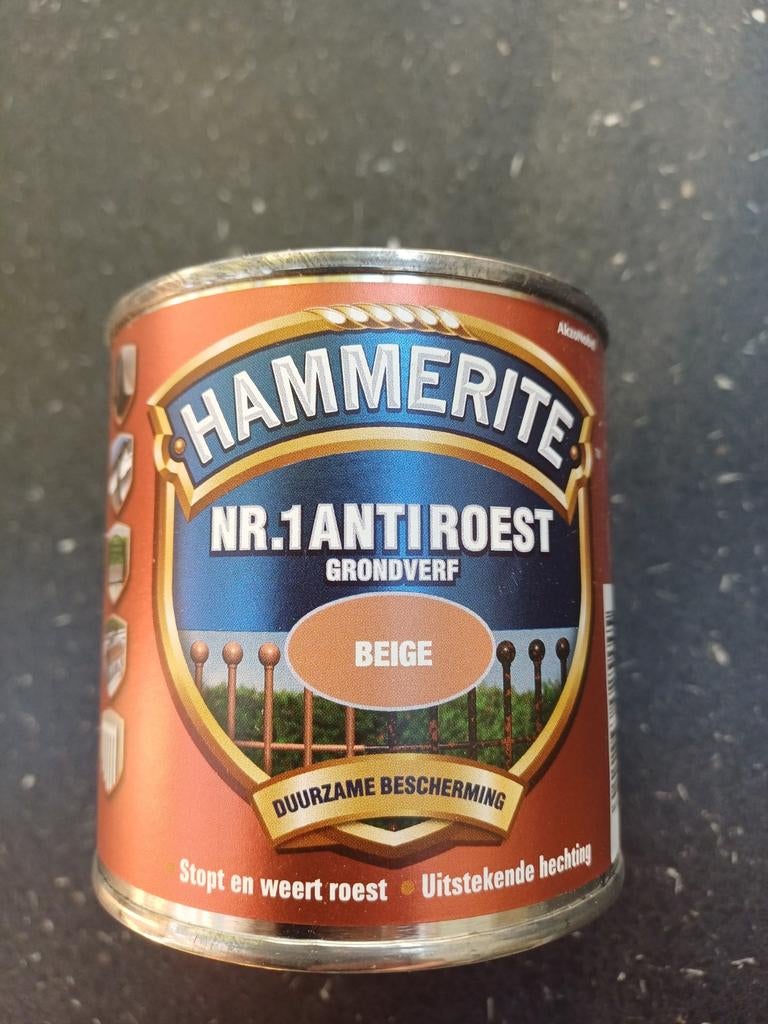 Hammerite Nr.1 Antiroest Grondverf Beige, Beige, Nieuw, Beits, Ophalen of Verzenden