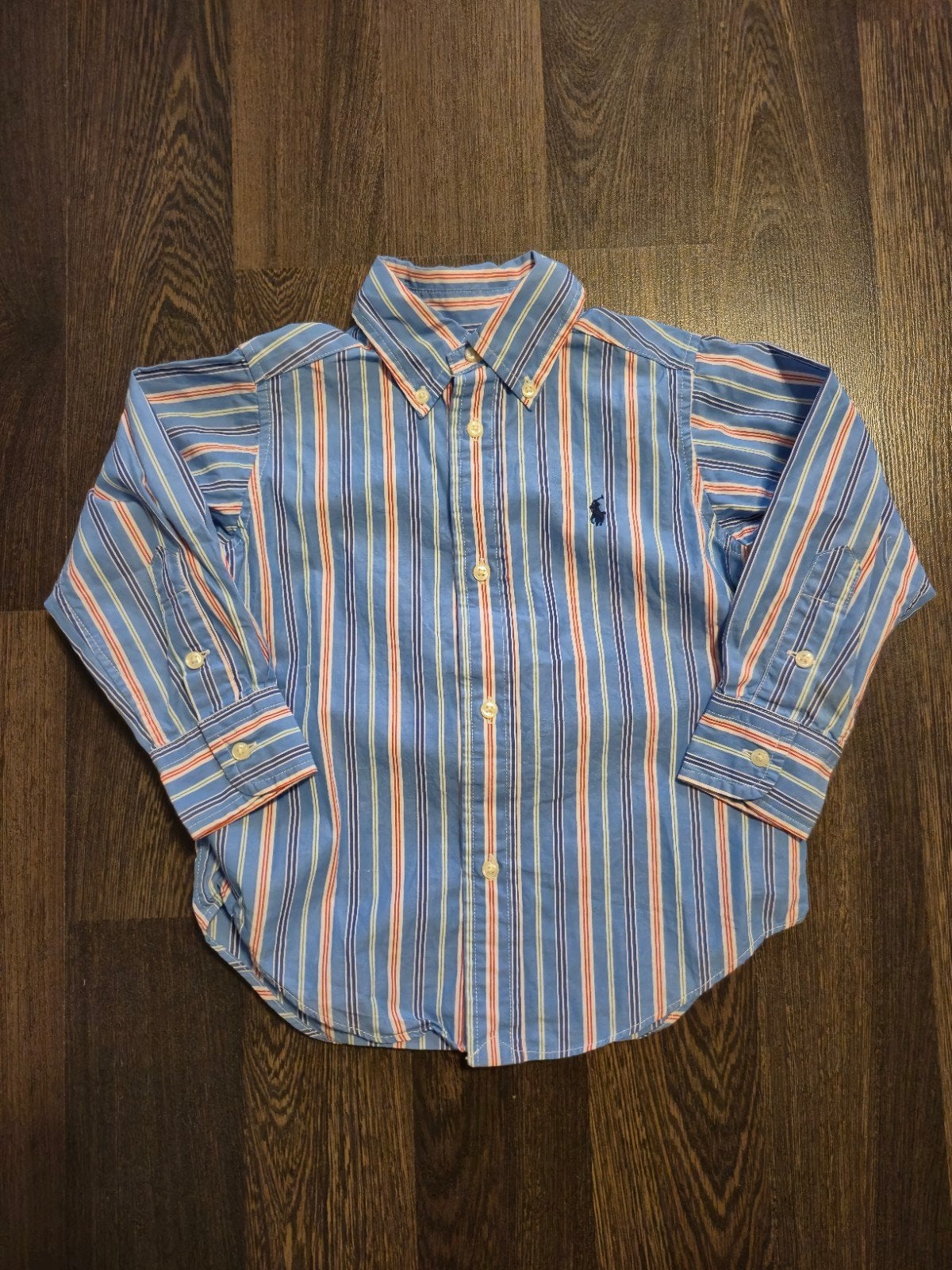 Ralph Lauren jongens  gestreept overhemd - 24/36 maanden, Ophalen of Verzenden, Zo goed als nieuw, Ralph Lauren, Jongetje