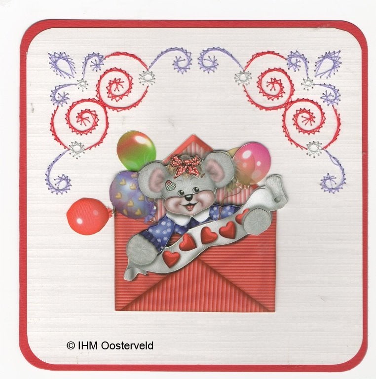 3D Kaart Blanco 16  Beertje in envelop, Ophalen of Verzenden, Nieuw, Overige thema's