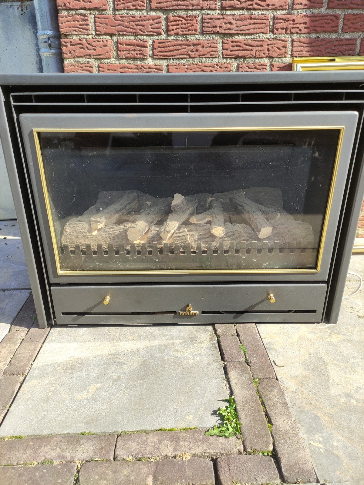 Barbas gashaard met gouden omlijsting, Huis en Inrichting, Ophalen, Gebruikt, Gas, Inbouw