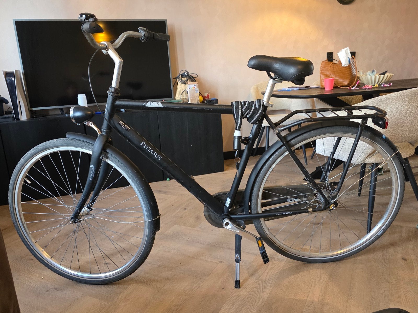 Pegasus stadsfiets - Zwart, Gebruikt, Overige merken, Terugtraprem, Versnellingen, Ophalen of Verzenden