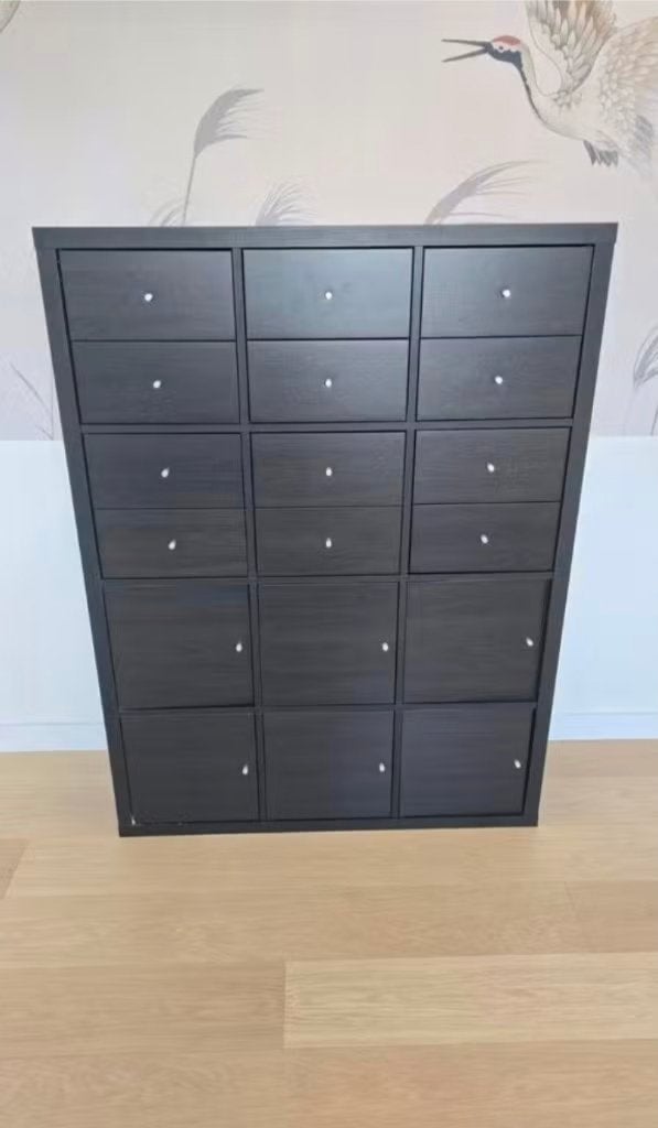 20x LADEN inc. Inzetten Kallax Ikea zwart, Ophalen, Zo goed als nieuw