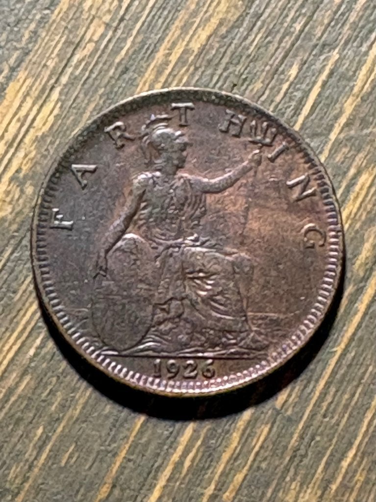 Farthing 1926 Engeland, Ophalen of Verzenden, Overige landen, Losse munt