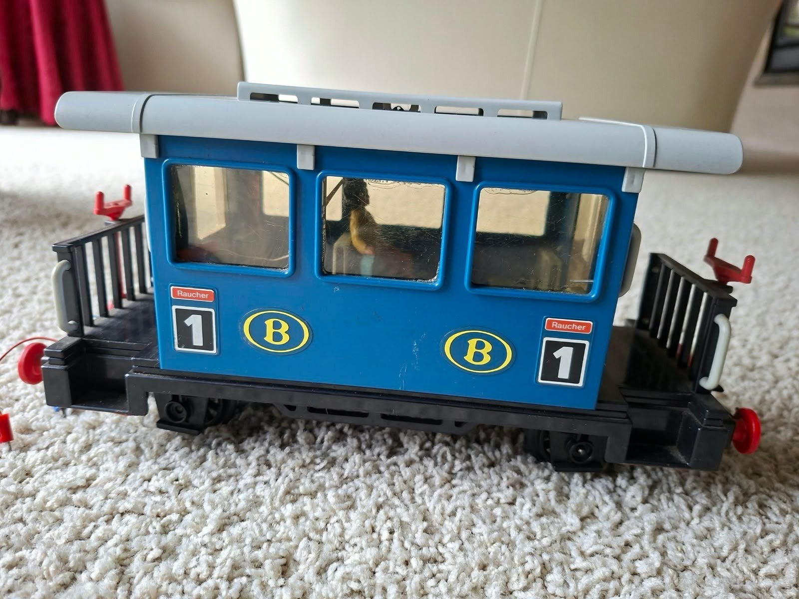 LGB Treinwagon met verlichting en interieur, Gebruikt, Gelijkstroom, Wagon, Ophalen of Verzenden