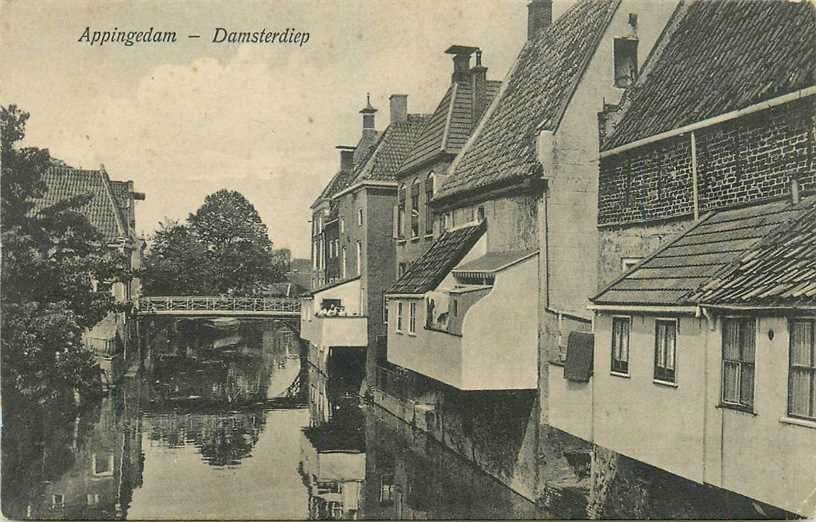 380-752-003 Appingedam Damsterdiep, Verzenden, Voor 1920, Groningen