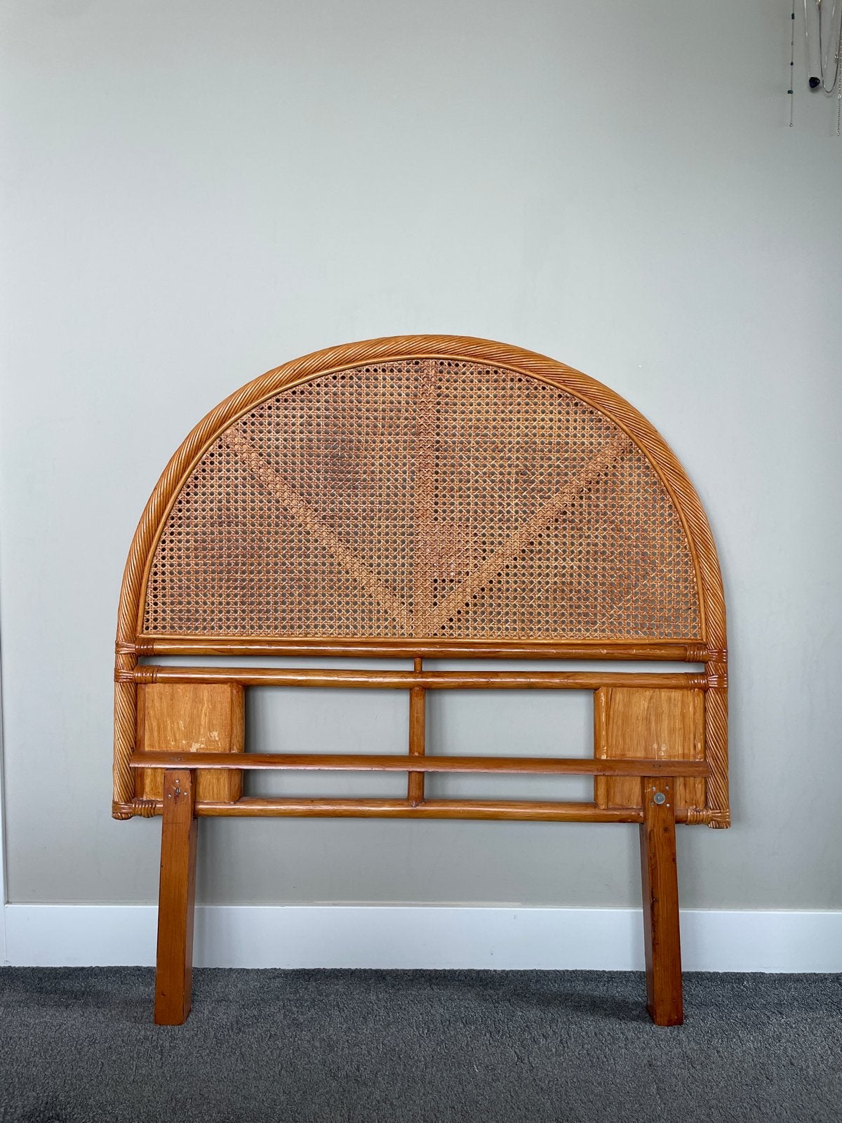 Antiek rotan hoofdbord 90cm breed, Ophalen