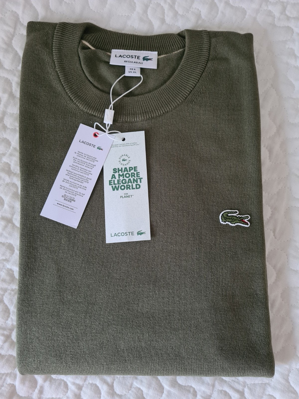 Lacoste nieuw trui maat XL, Ophalen of Verzenden, Nieuw, Maat 56/58 (XL), Groen
