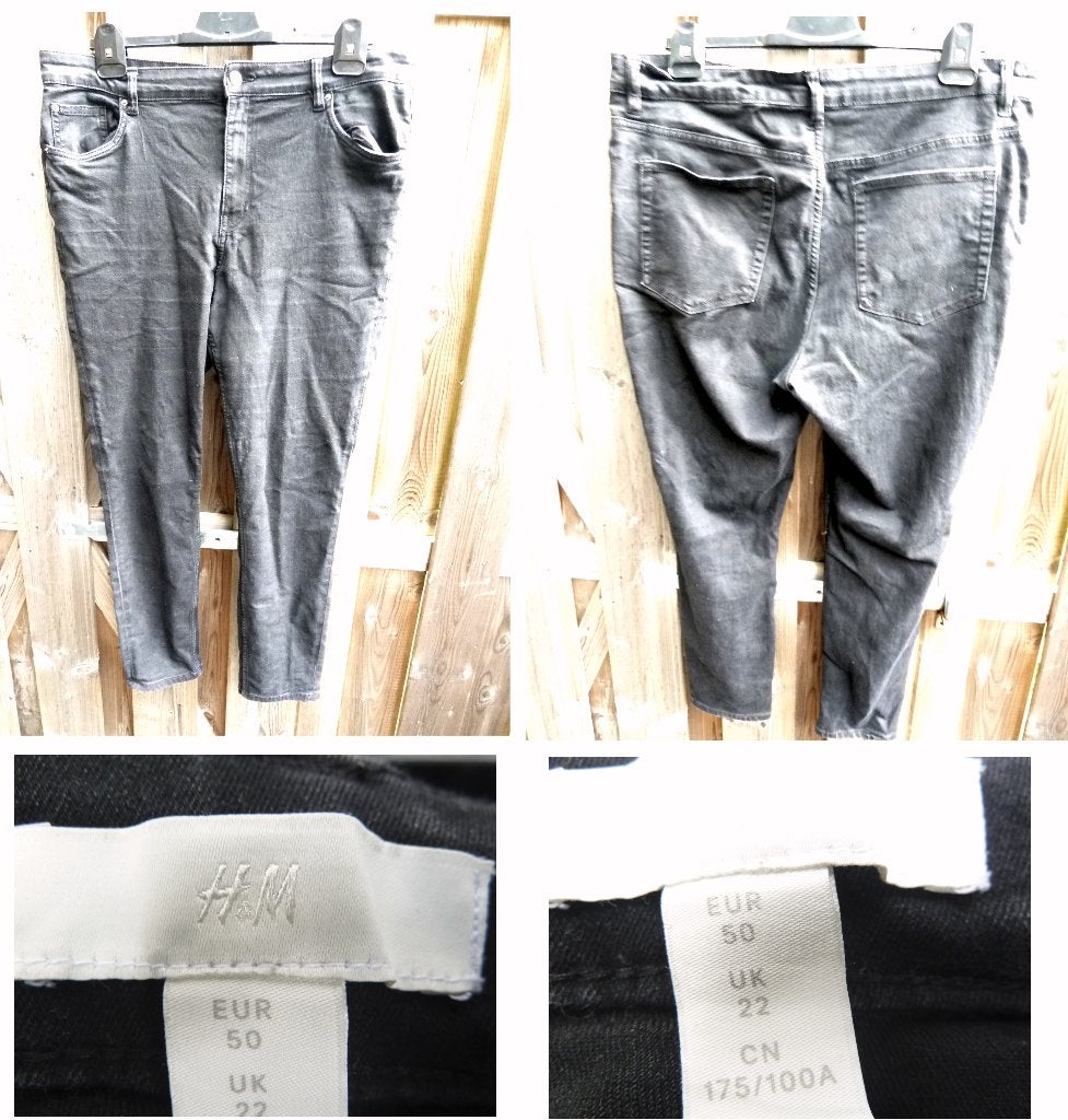 kleur is zwart - H&M jeans weinig gedragen 50 - 72 -175/100A, Kleding | Dames, Ophalen of Verzenden, Nieuw, Blauw, W30 - W32 (confectie 38/40)