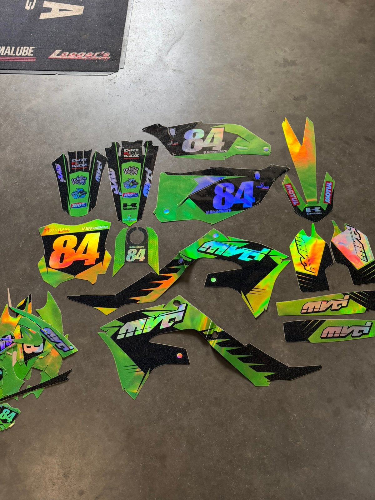 Kawasaki KXF250 stickerset Chrome - holographic, Motoren, Ophalen of Verzenden, Nieuw