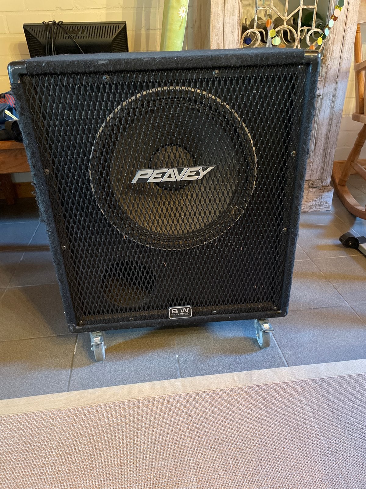 Peavey 115 BX BW 8 Ohm Basgitaar Speakerkast, Ophalen, Gebruikt, Basgitaar, 100 watt of meer