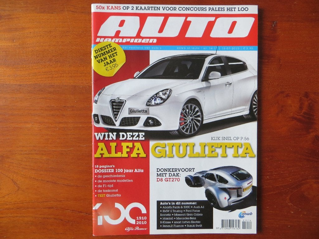 Autokampioen 14-15 2010 Alfa Romeo Giulietta, 100 jaar Alfa, Ophalen of Verzenden, Nieuw, Alfa Romeo