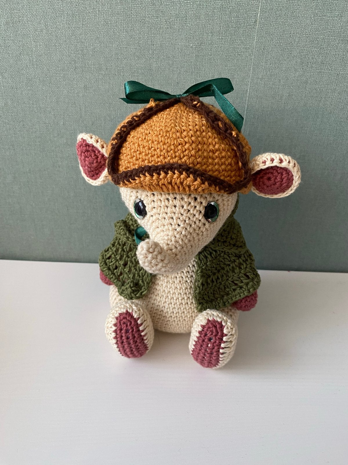 Gehaakte Muis Knuffel met Hoed en Cape, Muis, Overige merken, Nieuw, Meerkleurig
