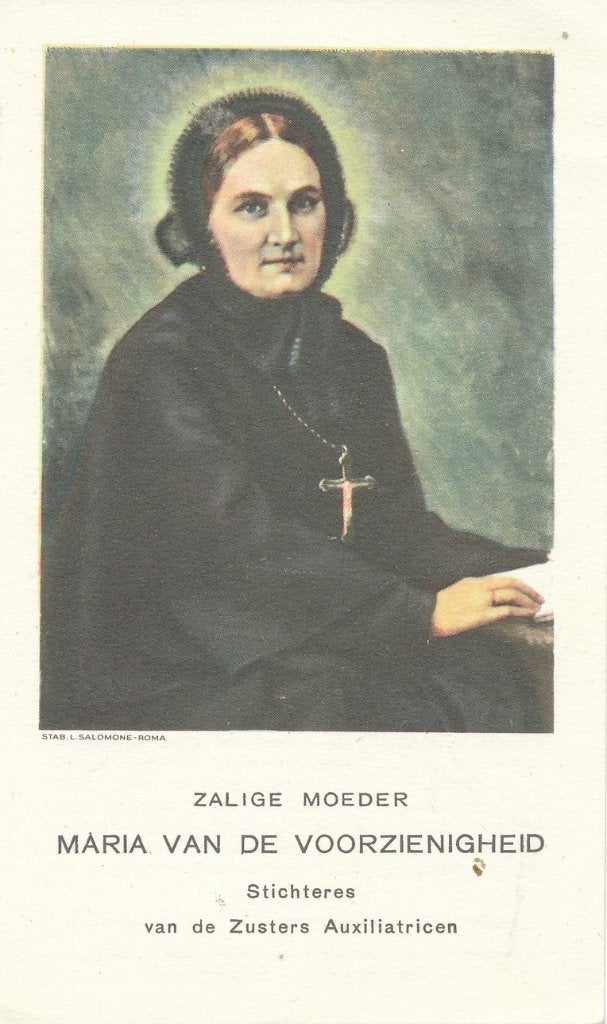 Zeldzaam prentje Maria van de Voorzienigheid -Eugénie Smet, Ophalen of Verzenden, Zo goed als nieuw, Kaart of Prent, Christendom | Katholiek