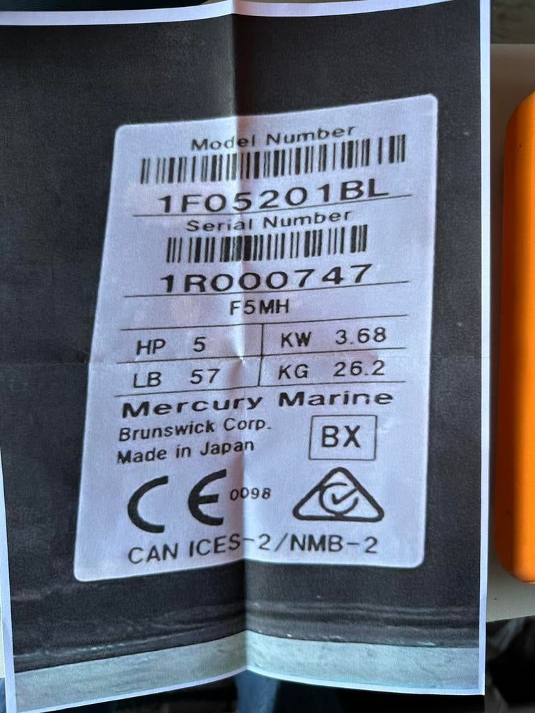 Mercury 5Pk kortstaart 4 takt in perfecte staat, Ophalen, Zo goed als nieuw, Motor en Techniek, Motorboot