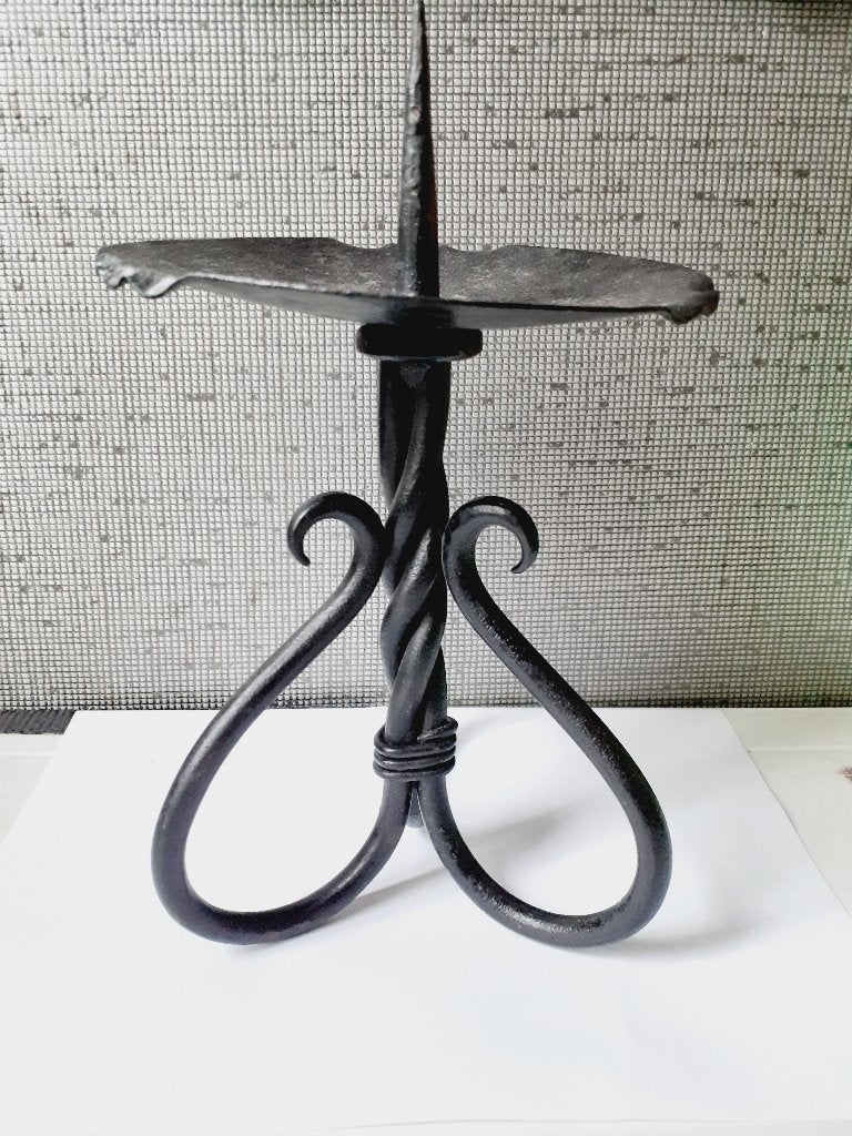 prachtige smeedijzeren kandelaar, Antiek en Kunst, Verzenden, Overige materialen